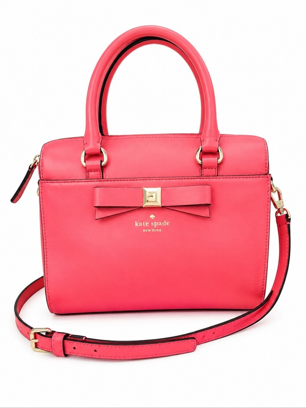Kate Spade New York Holly Street Ashton Leather Satchel - Coral Pink